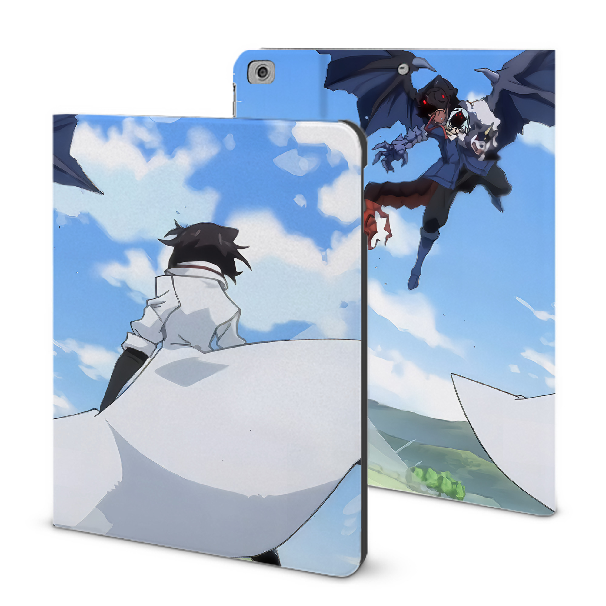 （画像用） 転スラ Regarding Reincarnated to Slime IPad ケース ブック型 PUレザー TPU 耐衝撃 軽量 薄型 ペン収納なし 全面保護 IPad 各モデル対応